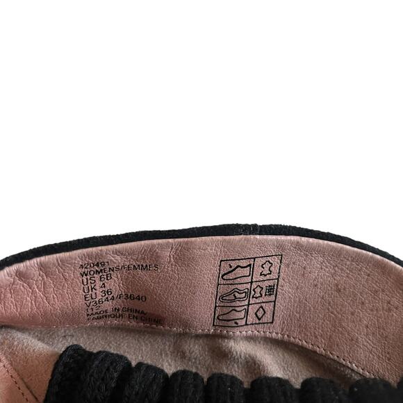 Lands’ End Black Suede Knee High Lace Up Winter Riding Boots Women’s Size 6B - Picture 5 of 8